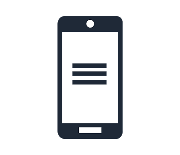 Smartphone icon representing near vision reading zone in varifocal lenses for books and phones